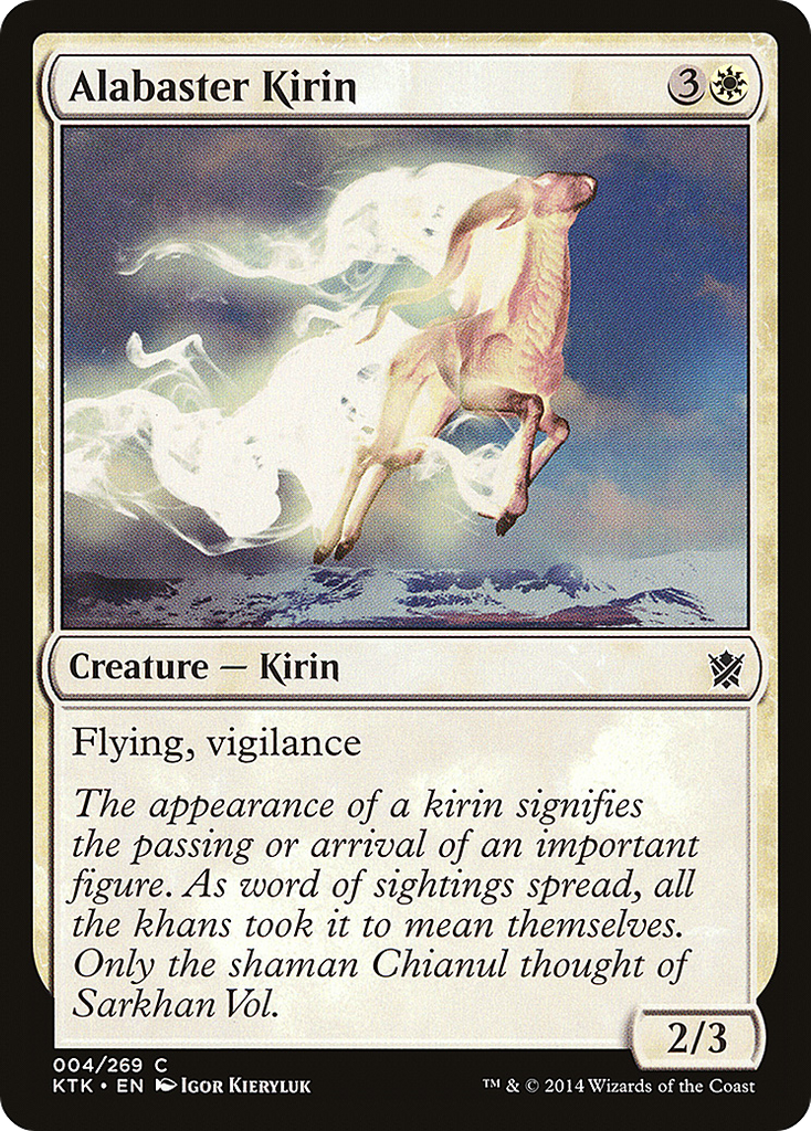 Magic: The Gathering - Alabaster Kirin - Khans of Tarkir