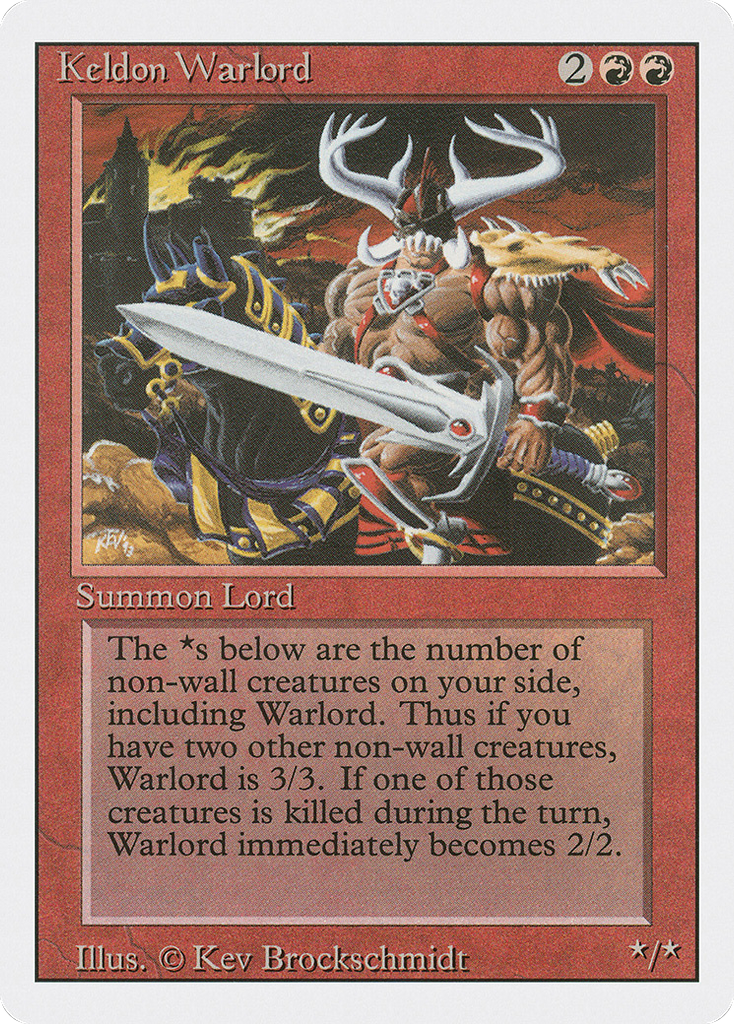 Magic: The Gathering - Keldon Warlord - Revised Edition