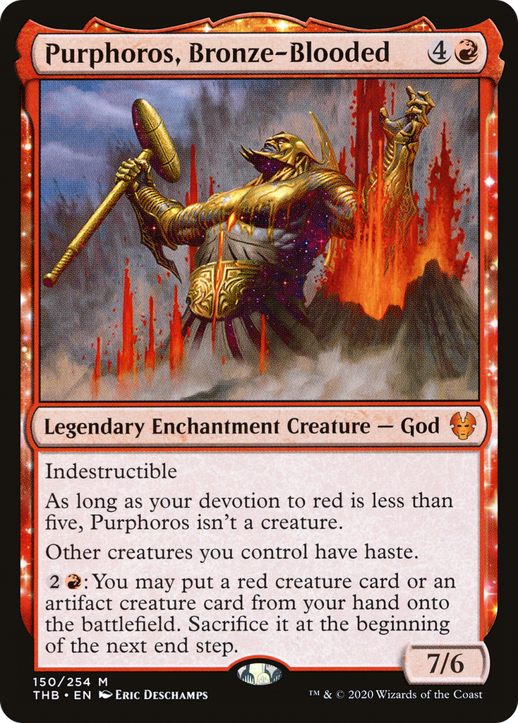 Magic: The Gathering - Purphoros, Bronze-Blooded Foil - Theros Beyond Death