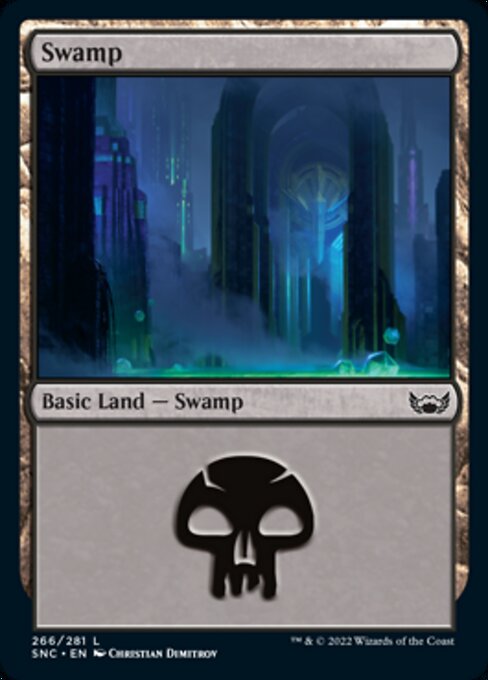 Magic the Gathering - Swamp #266 Foil - Streets of New Capenna