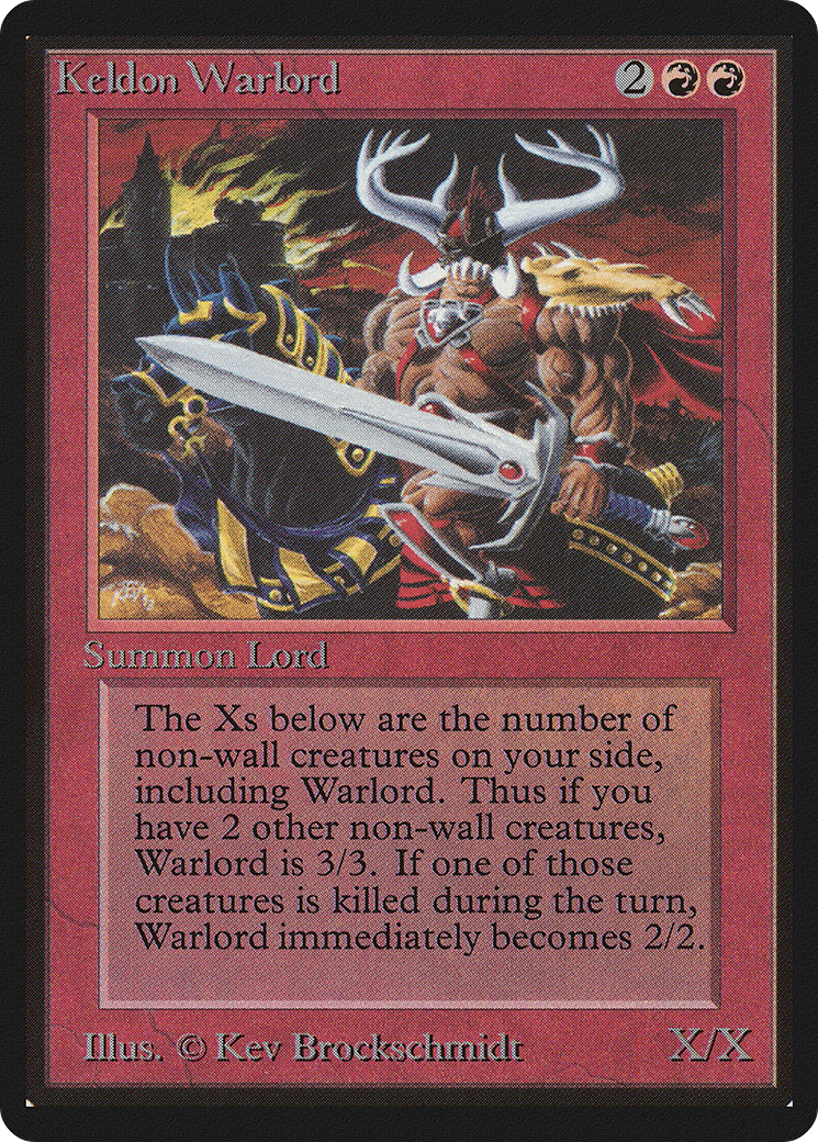 Magic: The Gathering - Keldon Warlord - Limited Edition Beta