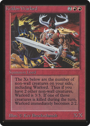 Magic: The Gathering - Keldon Warlord - Limited Edition Beta