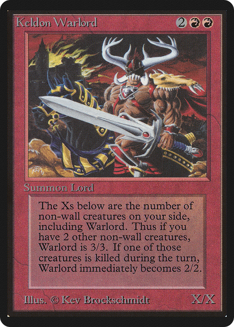 Magic: The Gathering - Keldon Warlord - Limited Edition Beta