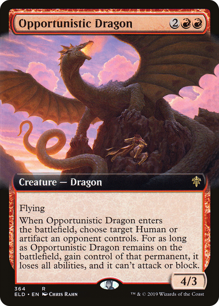 Magic: The Gathering - Opportunistic Dragon Foil - Throne of Eldraine