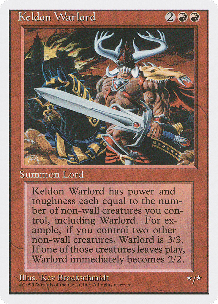 Magic: The Gathering - Keldon Warlord - Fourth Edition