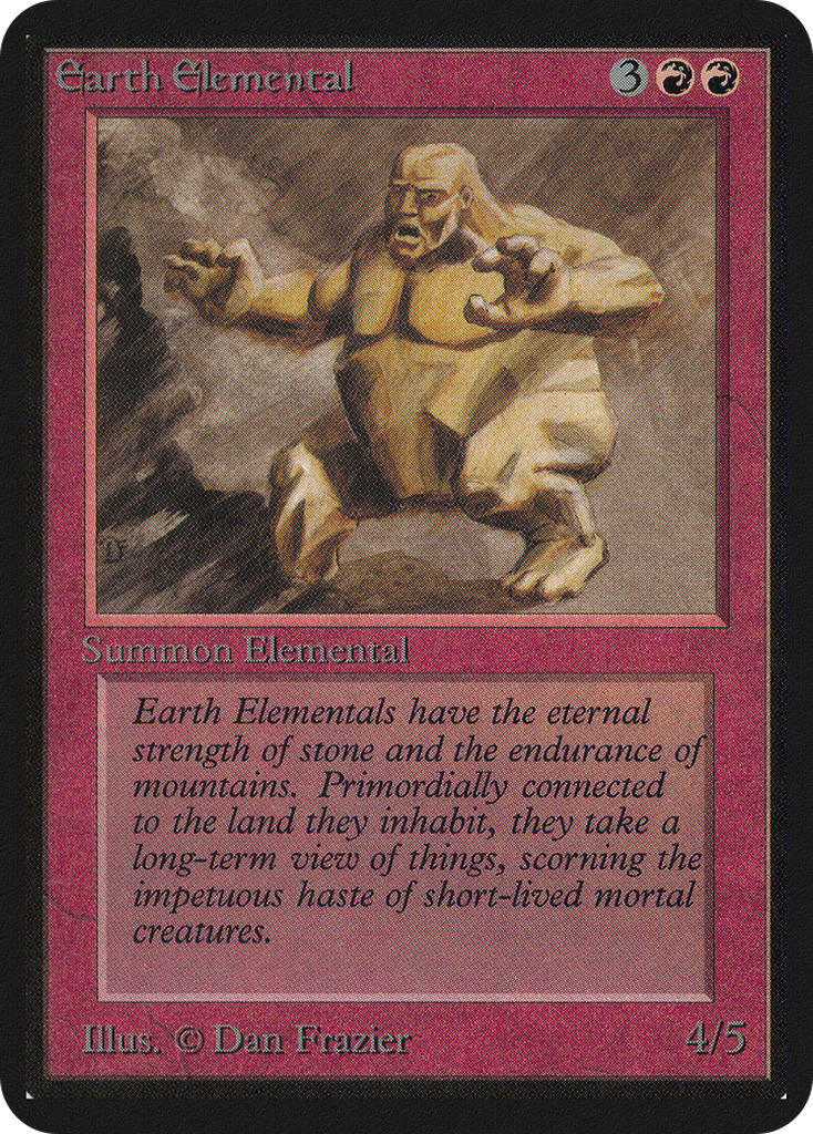 Magic: The Gathering - Earth Elemental - Limited Edition Alpha