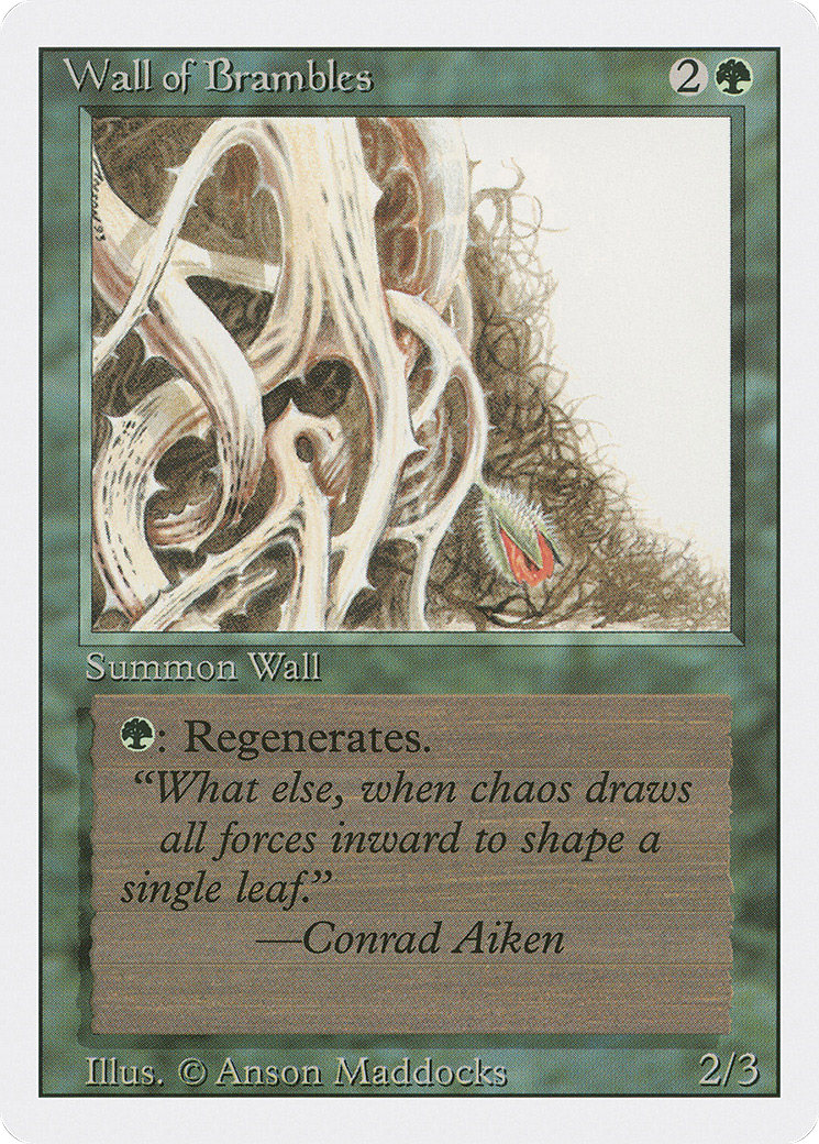 Magic: The Gathering - Wall of Brambles - Revised Edition