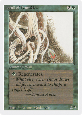 Magic: The Gathering - Wall of Brambles - Revised Edition