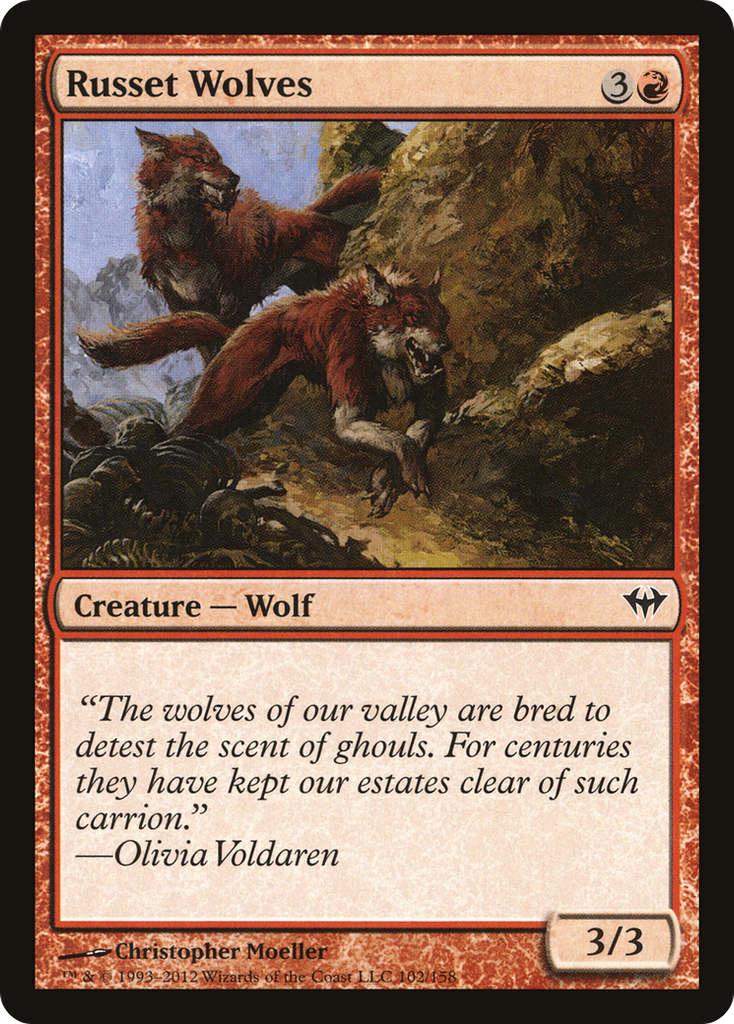 Magic: The Gathering - Russet Wolves - Dark Ascension