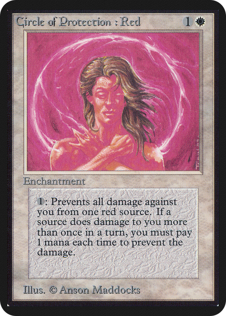 Magic: The Gathering - Circle of Protection: Red - Limited Edition Alpha