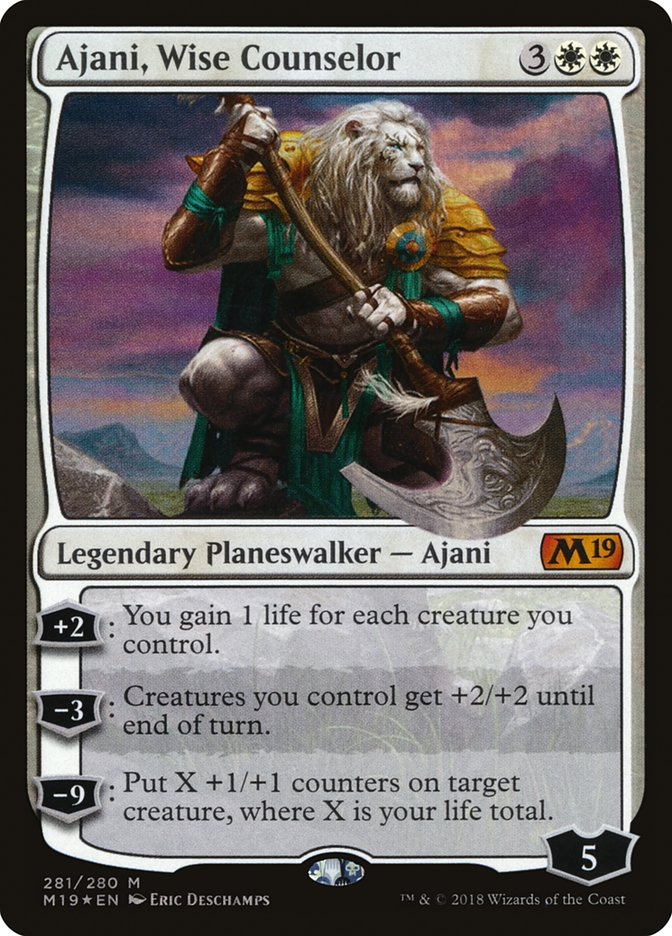 Magic the Gathering - Ajani, Wise Counselor Foil - Core Set 2019