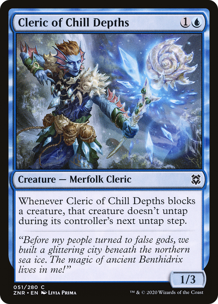 Magic: The Gathering - Cleric of Chill Depths Foil - Zendikar Rising