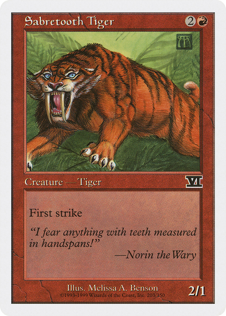 Magic: The Gathering - Sabretooth Tiger - Classic Sixth Edition