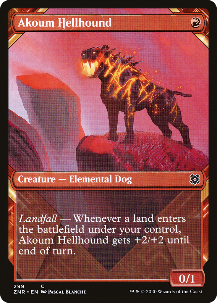 Magic: The Gathering - Akoum Hellhound Foil - Zendikar Rising