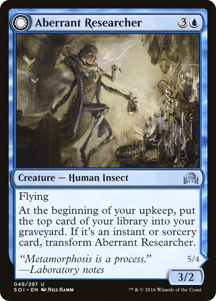 Magic: The Gathering - Aberrant Researcher // Perfected Form - Shadows over Innistrad