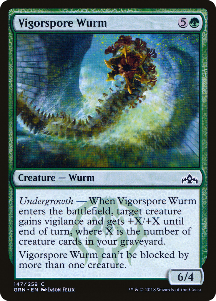 Magic: The Gathering - Vigorspore Wurm - Guilds of Ravnica