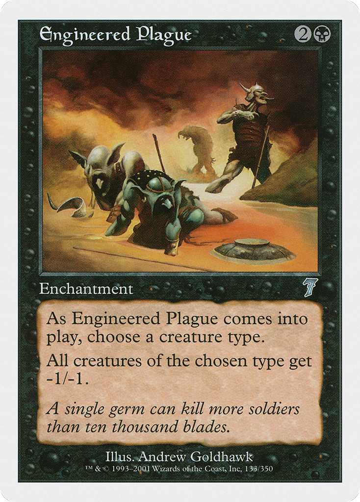 Magic: The Gathering - Engineered Plague - Seventh Edition