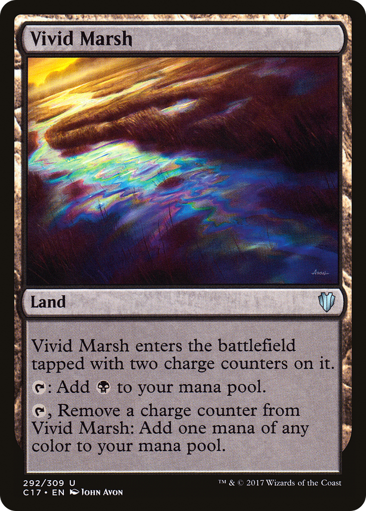 Magic: The Gathering - Vivid Marsh - Commander 2017