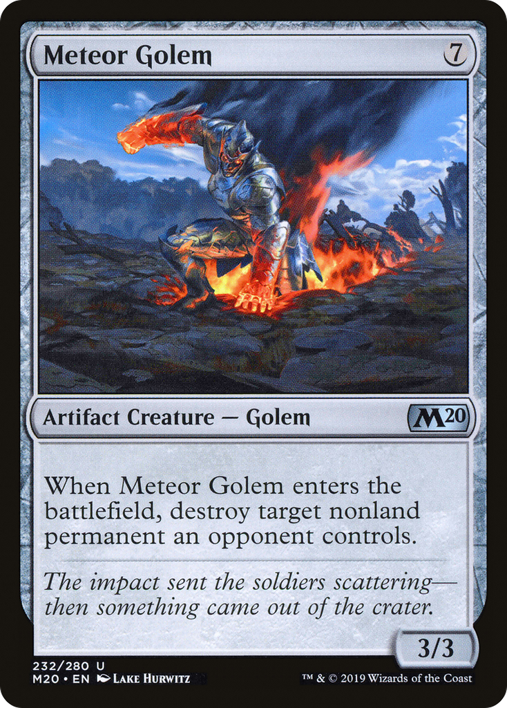 Magic: The Gathering - Meteor Golem Foil - Core Set 2020