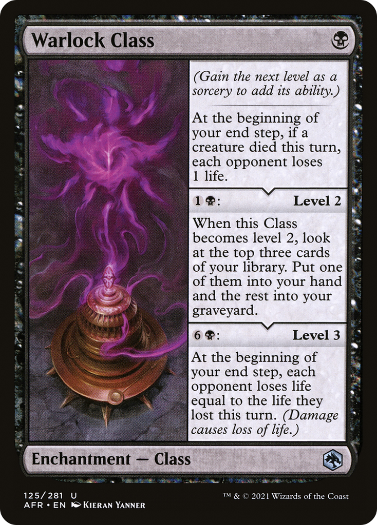 Magic: The Gathering - Warlock Class Foil - Adventures in the Forgotten Realms