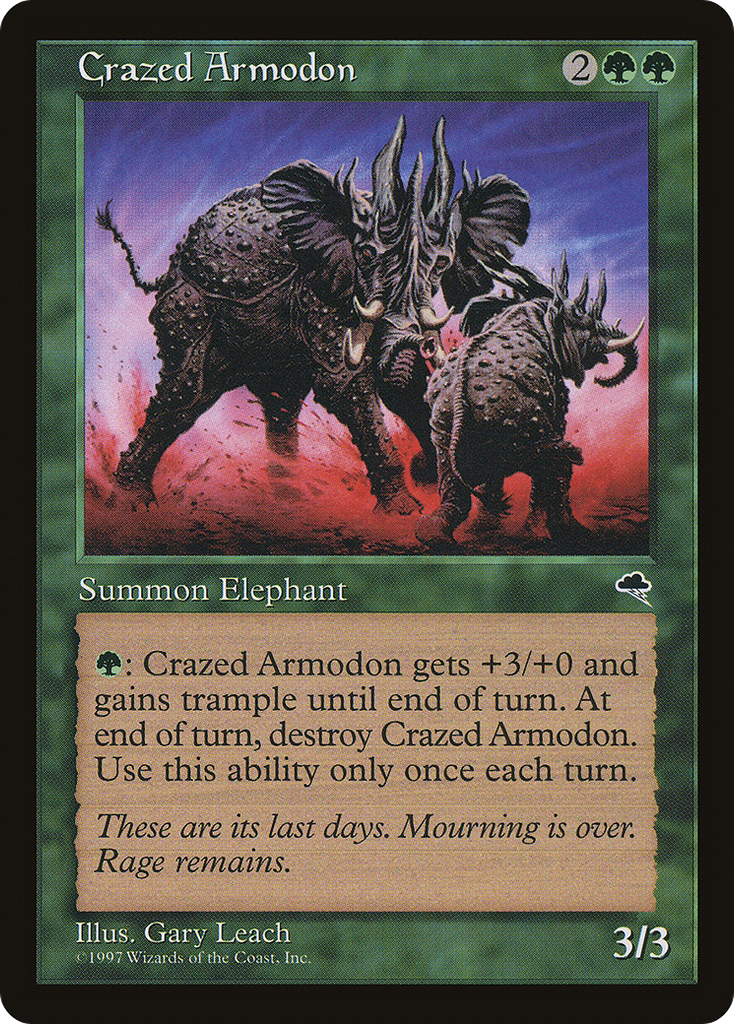Magic: The Gathering - Crazed Armodon - Tempest