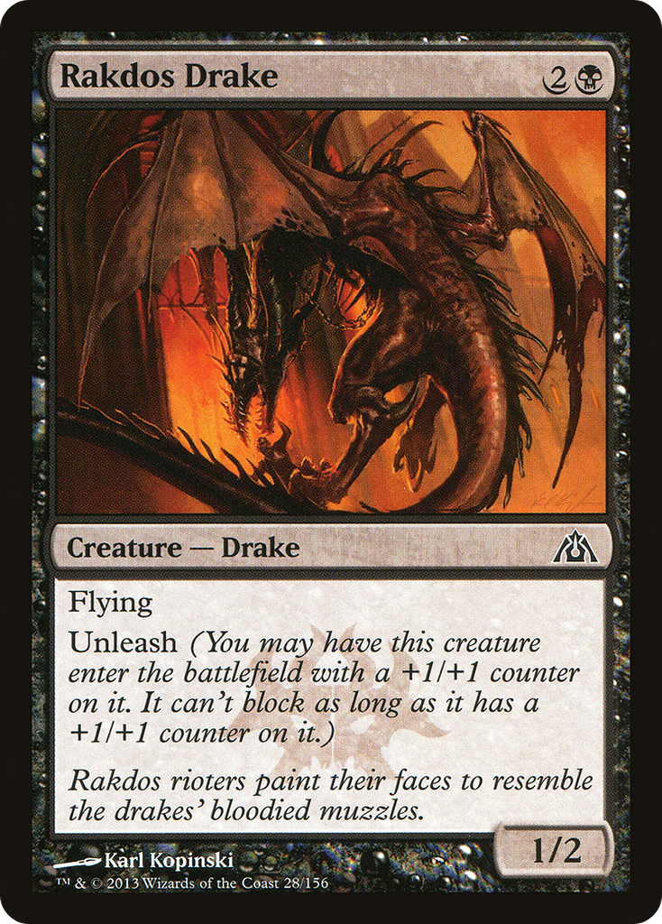 Magic: The Gathering - Rakdos Drake - Dragon's Maze