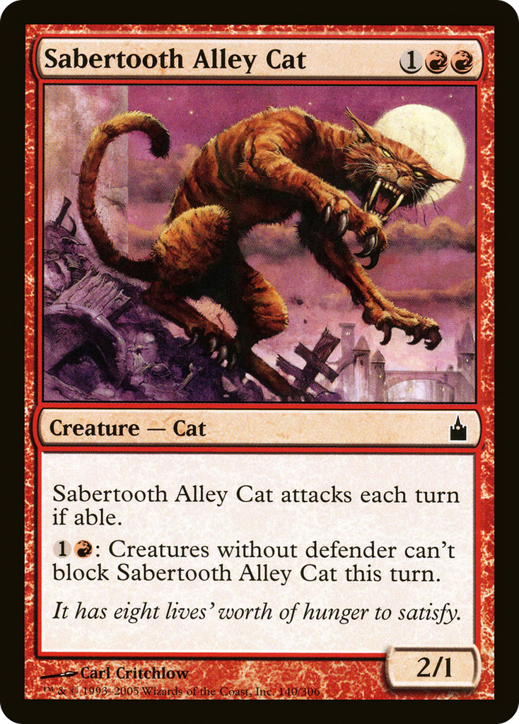 Magic: The Gathering - Sabertooth Alley Cat - Ravnica: City of Guilds