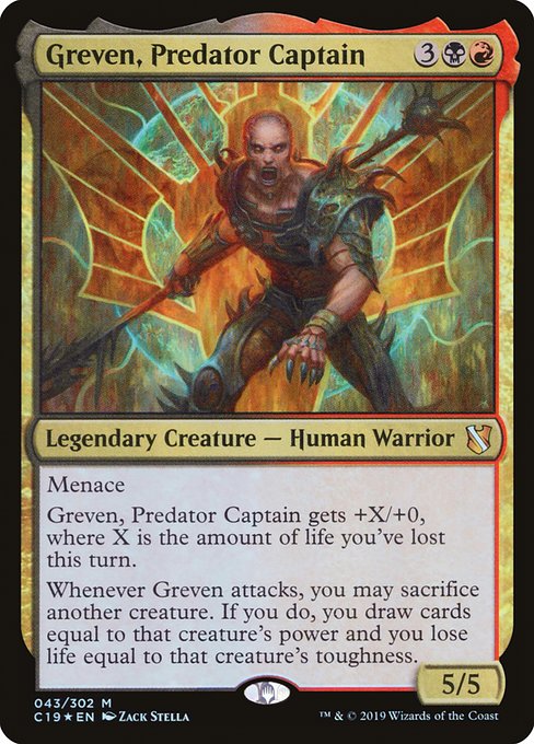 Magic the Gathering - Greven, Predator Captain Foil - Commander 2019