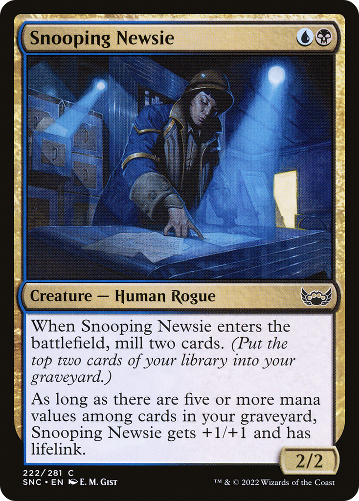 Magic: The Gathering - Snooping Newsie Foil - Streets of New Capenna