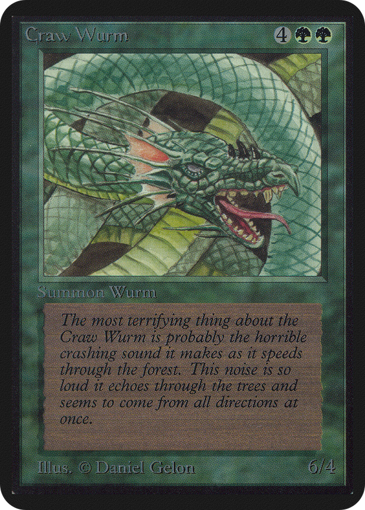 Magic: The Gathering - Craw Wurm - Limited Edition Alpha