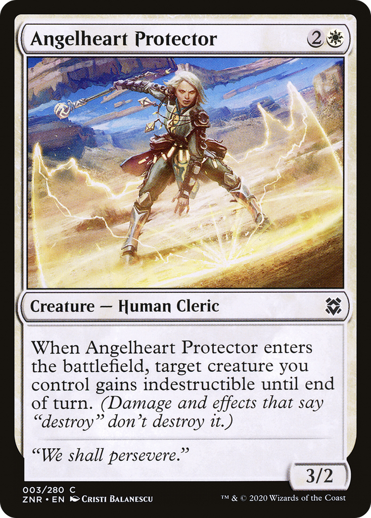 Magic: The Gathering - Angelheart Protector Foil - Zendikar Rising