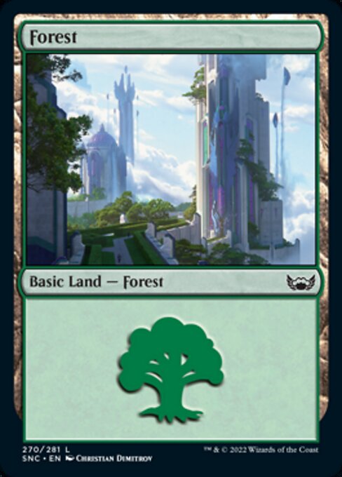 Magic the Gathering - Forest #270 Foil - Streets of New Capenna