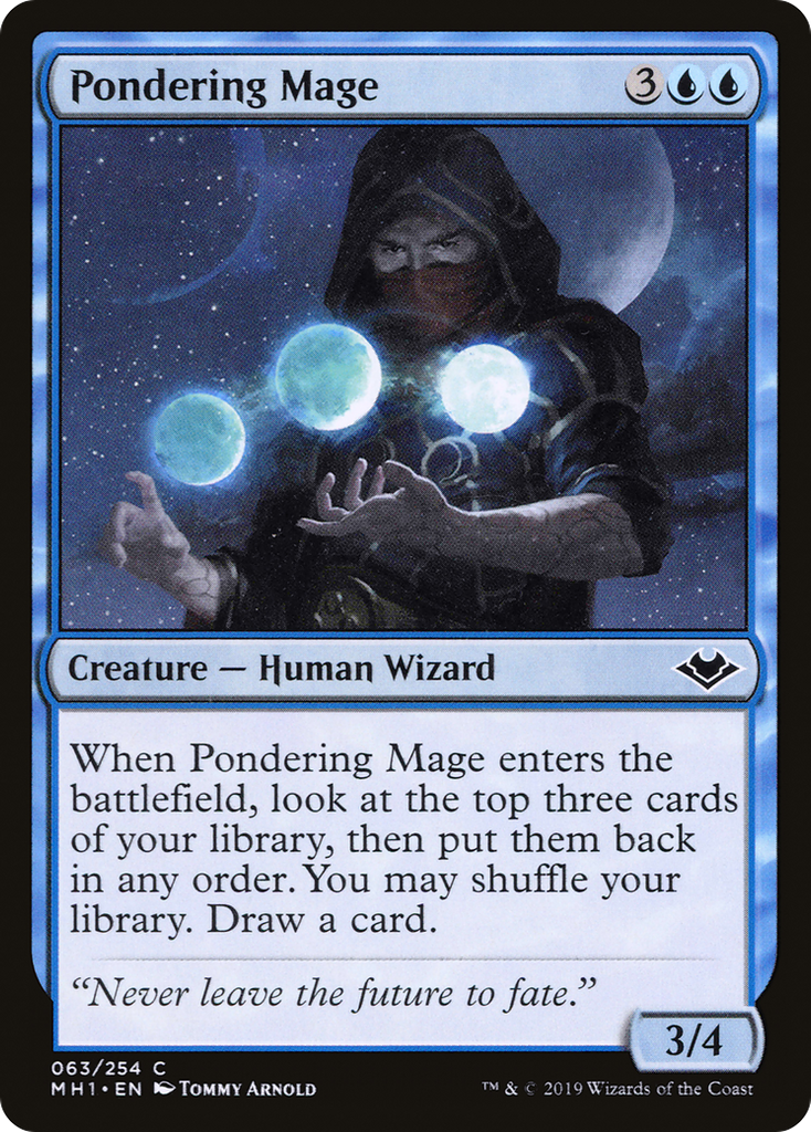 Magic: The Gathering - Pondering Mage Foil - Modern Horizons