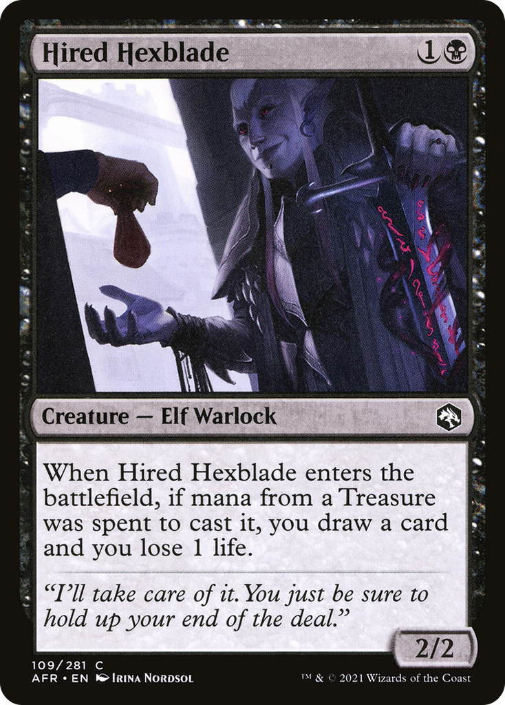 Magic: The Gathering - Hired Hexblade Foil - Adventures in the Forgotten Realms