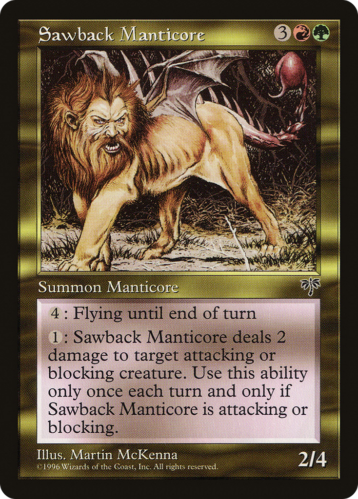 Magic: The Gathering - Sawback Manticore - Mirage