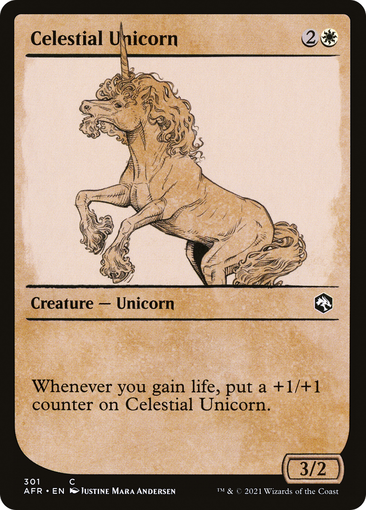Magic: The Gathering - Celestial Unicorn Foil - Adventures in the Forgotten Realms
