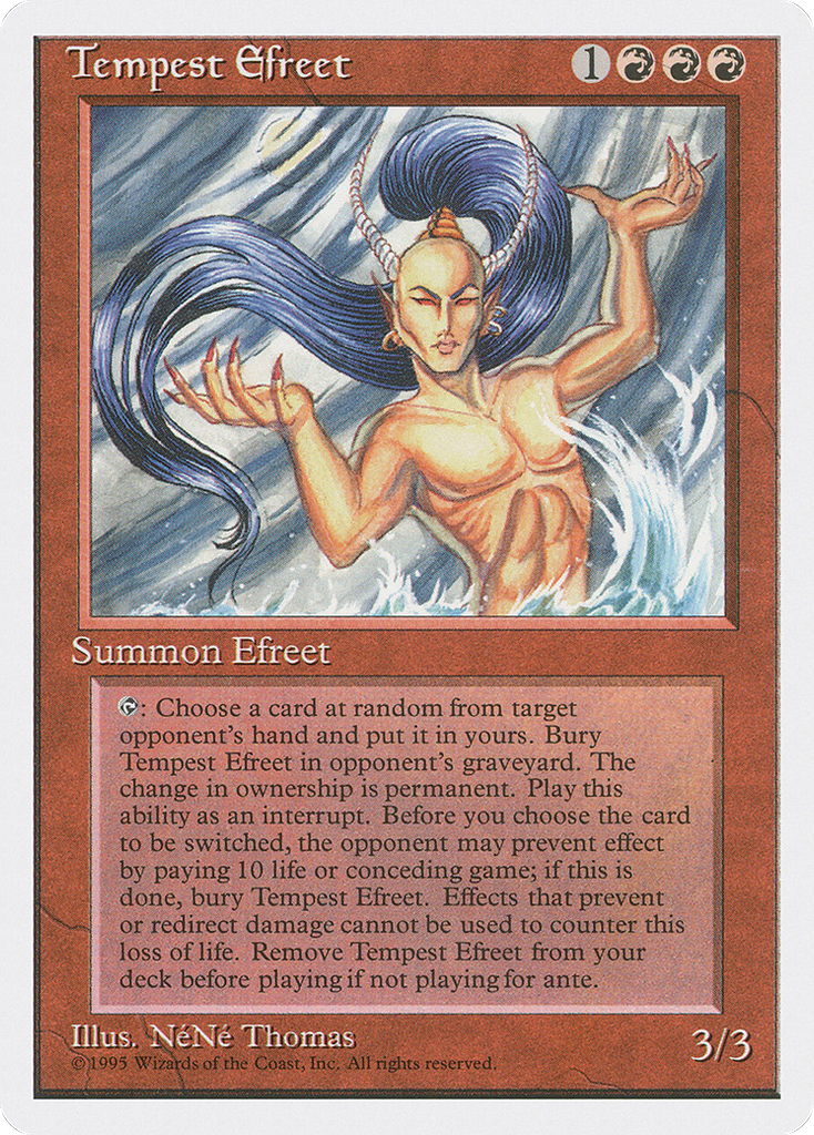 Magic: The Gathering - Tempest Efreet - Fourth Edition