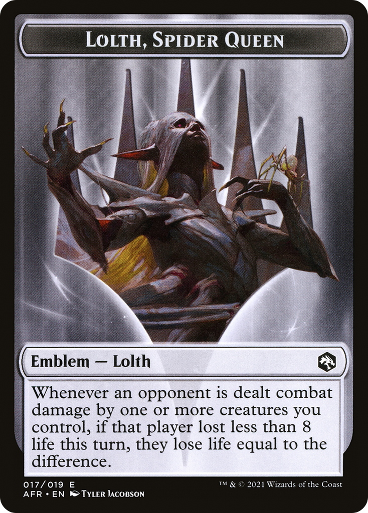 Magic: The Gathering - Lolth, Spider Queen Emblem - Adventures in the Forgotten Realms Tokens