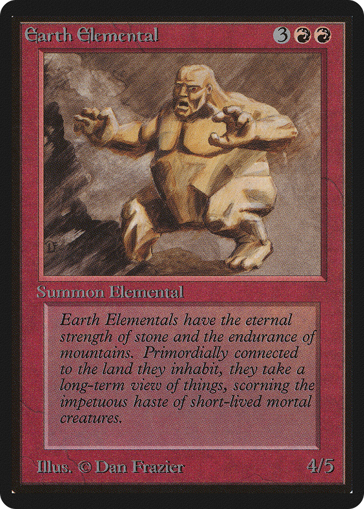 Magic: The Gathering - Earth Elemental - Limited Edition Beta