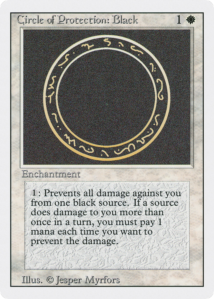 Magic: The Gathering - Circle of Protection: Black - Revised Edition