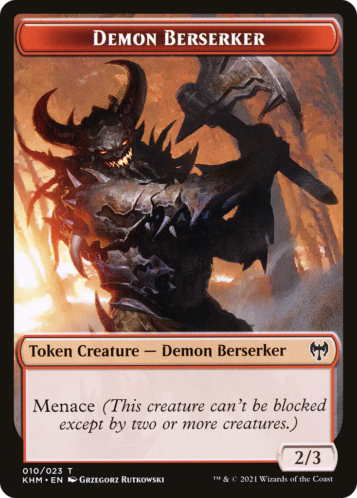 Magic: The Gathering - Demon Berserker Token - Kaldheim Tokens