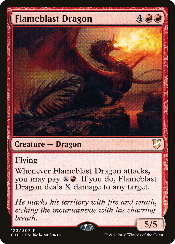 Magic: The Gathering - Flameblast Dragon - Commander 2018
