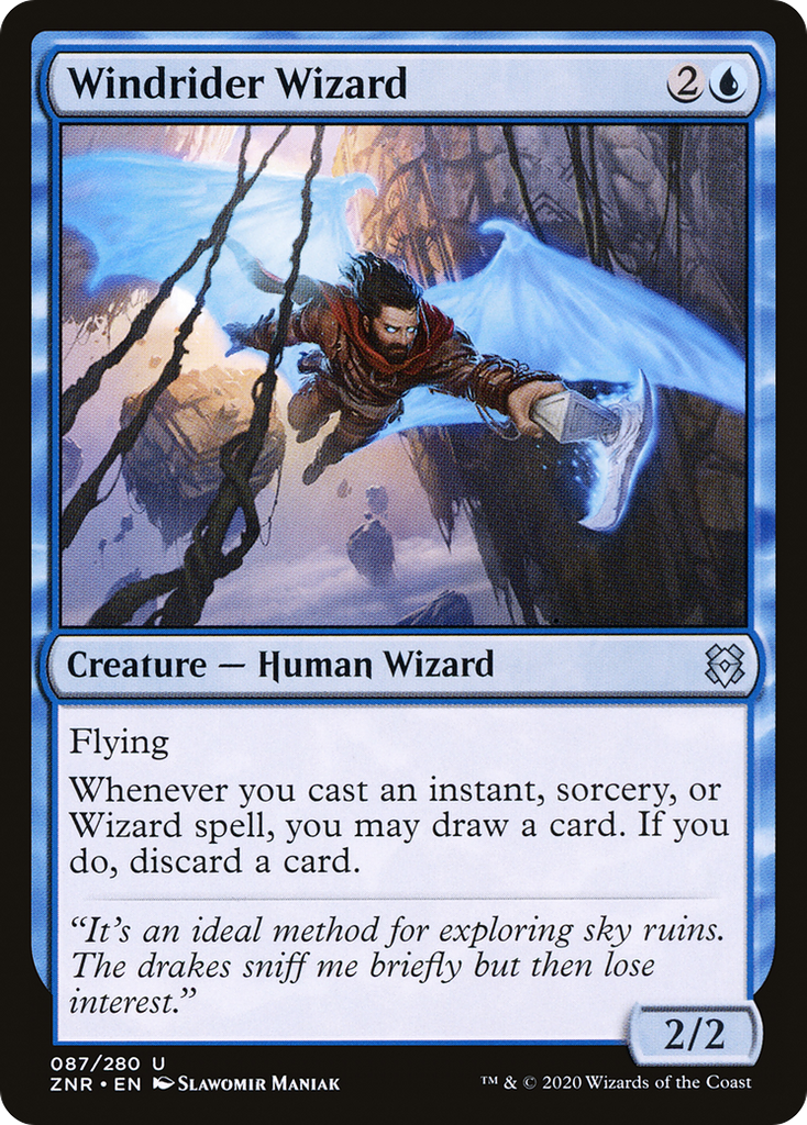 Magic: The Gathering - Windrider Wizard Foil - Zendikar Rising