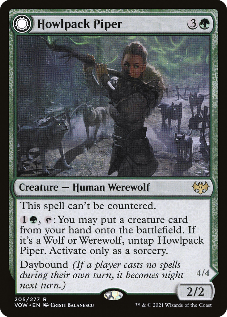 Magic: The Gathering - Howlpack Piper // Wildsong Howler - Innistrad: Crimson Vow