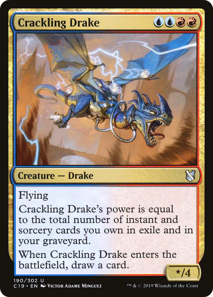 Magic: The Gathering - Crackling Drake - Commander 2019