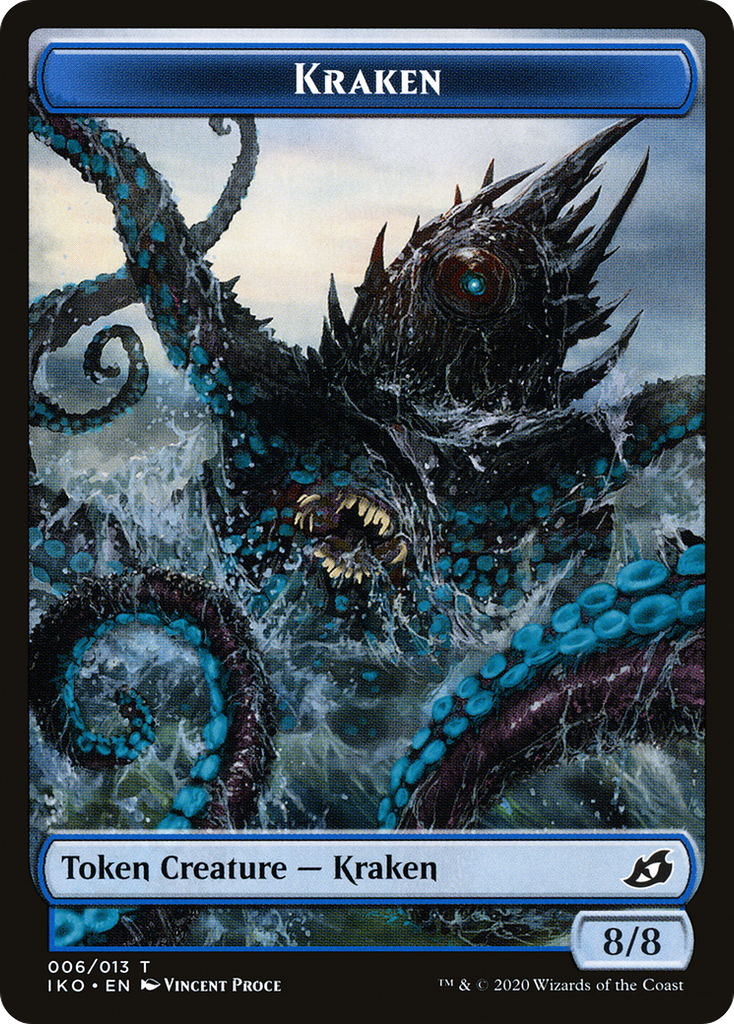 Magic: The Gathering - Kraken Token - Ikoria: Lair of Behemoths Tokens
