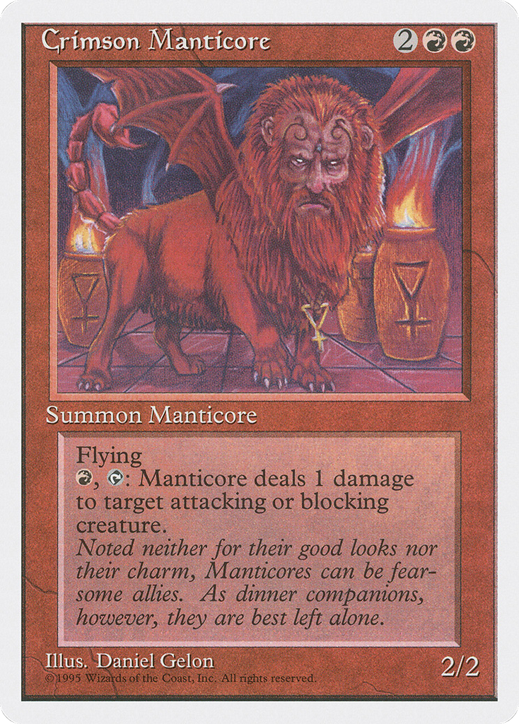 Magic: The Gathering - Crimson Manticore - Fourth Edition