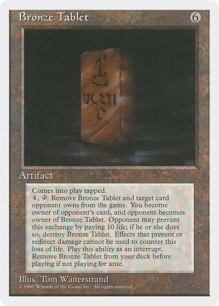Magic: The Gathering - Bronze Tablet - Fourth Edition