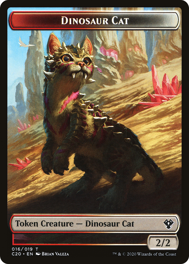 Magic: The Gathering - Dinosaur Cat Token - Commander 2020 Tokens