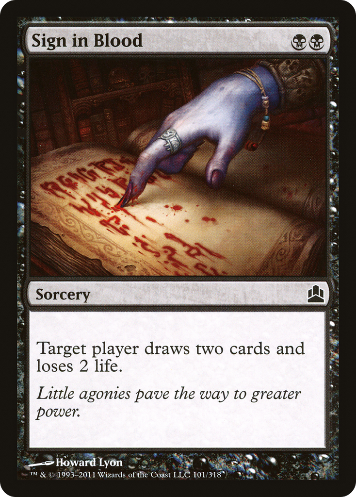 Magic: The Gathering - Sign in Blood - Commander 2011